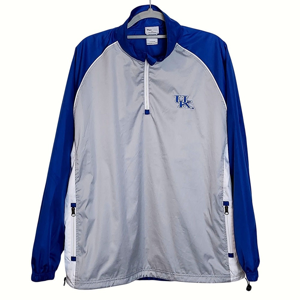 Pro Edge Kentucky‎ Wildcats Pullover Windbreaker Jacket Mens Medium Zip Pockets